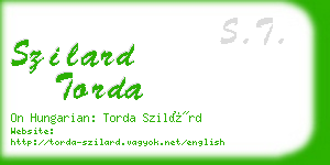 szilard torda business card